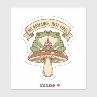 Geen romantiek, gewoon sfeer | Cute Frog Mushroom Sticker