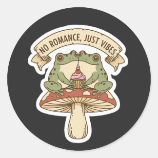 Geen romantiek, gewoon sfeer | Cute Frog Paddensto Ronde Sticker