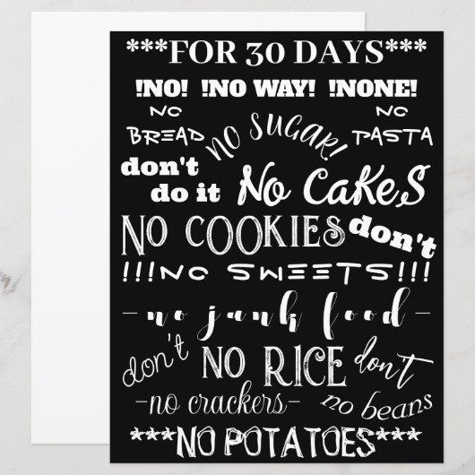 Geen rommel 30 dagen (Voorkant / Achterkant)