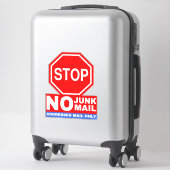 Geen rommelpost bord - Stop geadresseerde post all Sticker (Koffer)