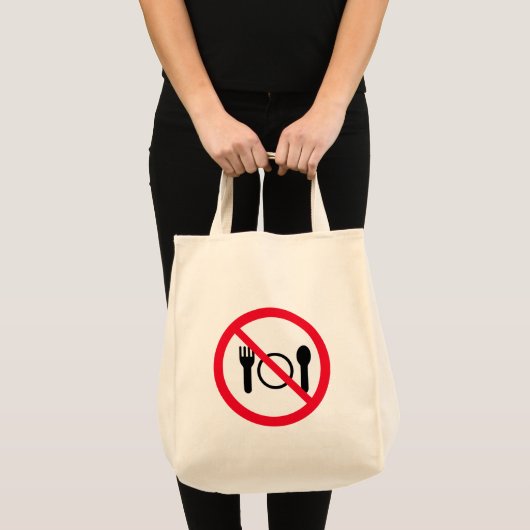 Geen rood cirkelteken eten | Canvas tas voor kruid (Voorkant (product))