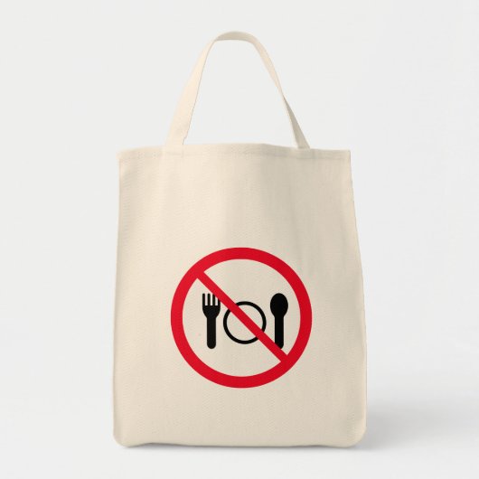 Geen rood cirkelteken eten | Canvas tas voor kruid (Voorkant)