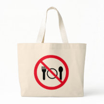 Geen rood cirkelteken eten | Jumbo-Canvas tas