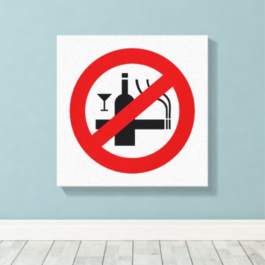 GEEN rookalcohol ⚠ Thaise ⚠ Canvas Afdruk (Insitu (Houten vloer))