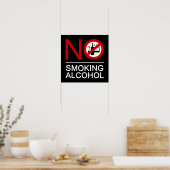 GEEN rookalcohol ⚠ Thaise ⚠ Poster (Keuken)