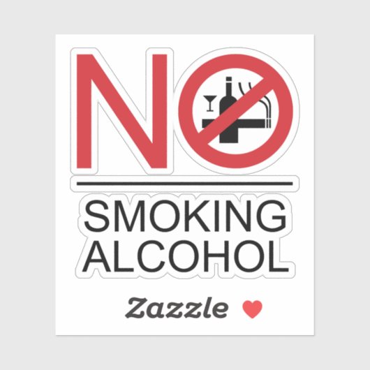 GEEN rookalcohol ⚠ Thaise ⚠ Sticker (Vel)