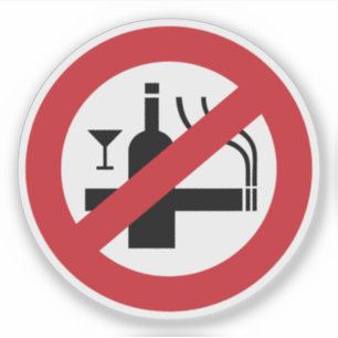 GEEN rookalcohol ⚠ Thaise ⚠ Sticker