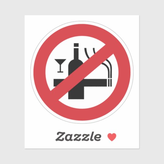 GEEN rookalcohol ⚠ Thaise ⚠ Sticker (Vel)