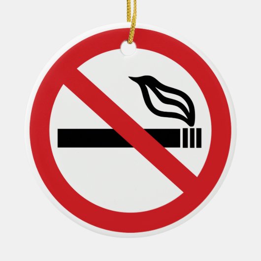 Geen rookantirooktabak keramisch ornament (Voorkant)