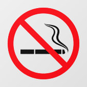 Geen rookbord sigaret verboden raamkoeling raamsticker (Vel)