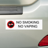 GEEN ROOKGEEN VAPENSIGN BUMPERSTICKER (Op auto)