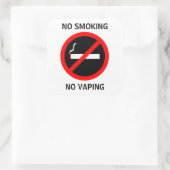 GEEN ROOKGEEN VAPENSIGN VIERKANTE STICKER (Tas)