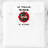 GEEN ROOKGEEN VAPENSIGN VIERKANTE STICKER (Tas)