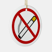 Geen rookkende deurknop keramisch ornament (Rechts)