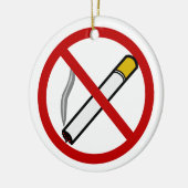 Geen rookkende deurknop keramisch ornament (Links)