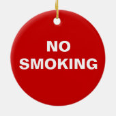 Geen rookkende deurknop keramisch ornament (Achterkant)