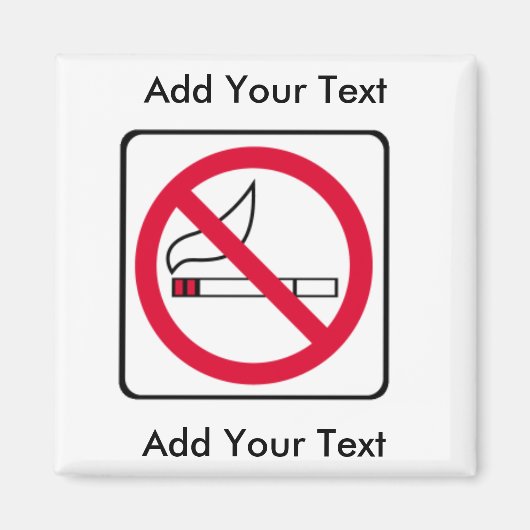 GEEN ROOKMAGNEET MAGNEET (Voorkant)