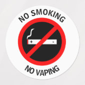 GEEN ROOKMATERIAAL VOOR DE KLASSIEKE RONDSTEKER LABELS (Design 2)