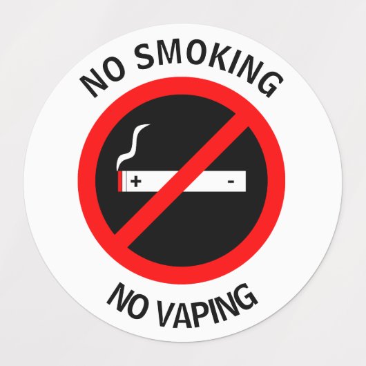 GEEN ROOKMATERIAAL VOOR DE KLASSIEKE RONDSTEKER LABELS (Design 2)