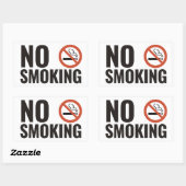Geen rookruimte rechthoekige sticker (Vel)