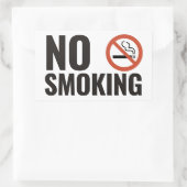 Geen rookruimte rechthoekige sticker (Tas)