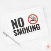 Geen rookruimte rechthoekige sticker (Envelop)