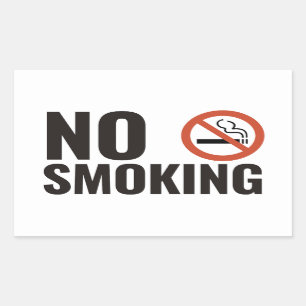Geen rookruimte rechthoekige sticker