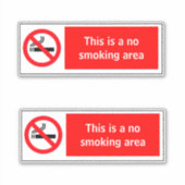 Geen rookruimte sticker (Voorkant)