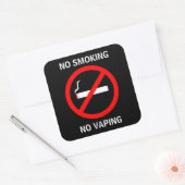 GEEN ROOKSQUARESSTICKER VIERKANTE STICKER (Envelop)
