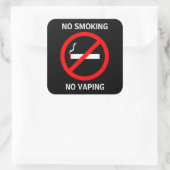 GEEN ROOKSQUARESSTICKER VIERKANTE STICKER (Tas)