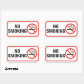 Geen rooksticker rechthoekige sticker (Vel)