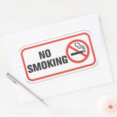 Geen rooksticker rechthoekige sticker (Envelop)