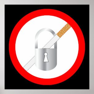 Geen rooksymbool poster