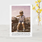 Geen roomijs voor u! kaart (Gele Bloem)