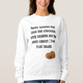 Geen rooskleurige chocolade koekje sweatshirt (Voorkant)
