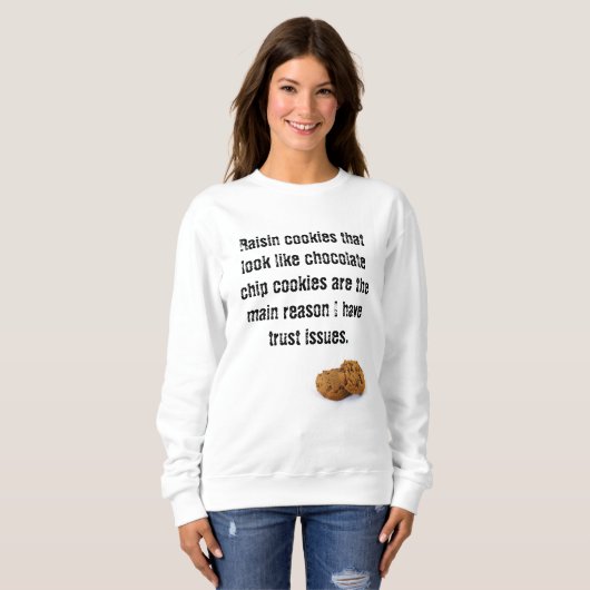 Geen rooskleurige chocolade koekje sweatshirt (Voorkant volledig)