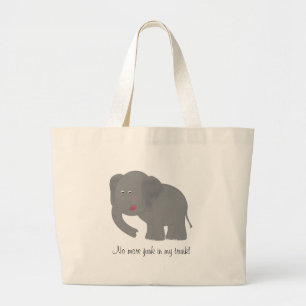 Geen rotzooi meer in mijn kofferbak. Jumbo Canvas Grote Tote Bag