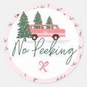 Geen roze kerstmis ronde sticker (Voorkant)