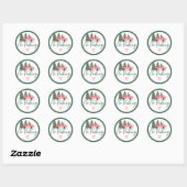 Geen  roze kerstmis ronde sticker (Vel)