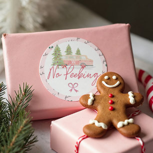 Geen  roze Snoep kerstmis Ronde Sticker