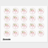 Geen  roze Snoep kerstmis Ronde Sticker (Vel)