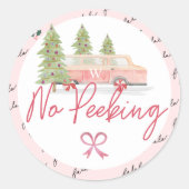 Geen  roze Snoep kerstmis Ronde Sticker (Voorkant)