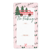 Geen roze  Van tot en met Kerstmis Etiket (Voorkant)