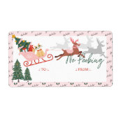 Geen roze wandel en rendier van de kerstman tot etiket (Voorkant)