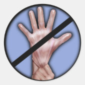 Geen rubberen handschoenen! Sticker (Voorkant)