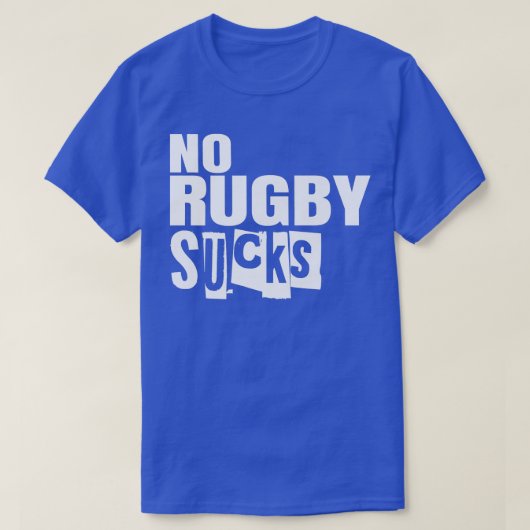 Geen Rugby Sucks T-shirt (Design voorkant)