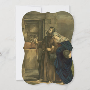 Geen ruimte bij de  Fancy kerstbeknichting van Inn Feestdagenkaart