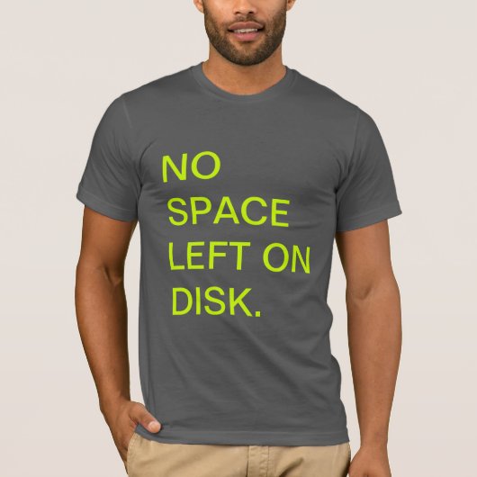 Geen ruimte links op T-shirt schijf (Voorkant)