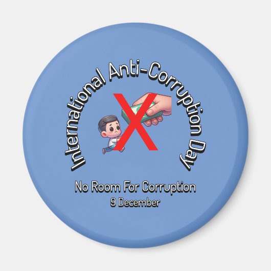 Geen ruimte voor corruptie. Dag tegen Corruptie Magneet (Voorkant)