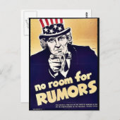 Geen ruimte voor geruchten briefkaart (Voorkant / Achterkant)